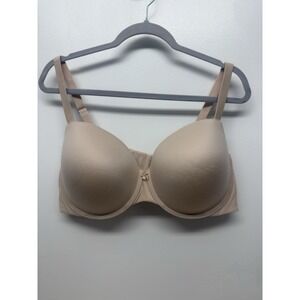 Torrid 46C Bra Beige Curve Demi Underwire Back Closure‎ Memory Foam Cups New #22